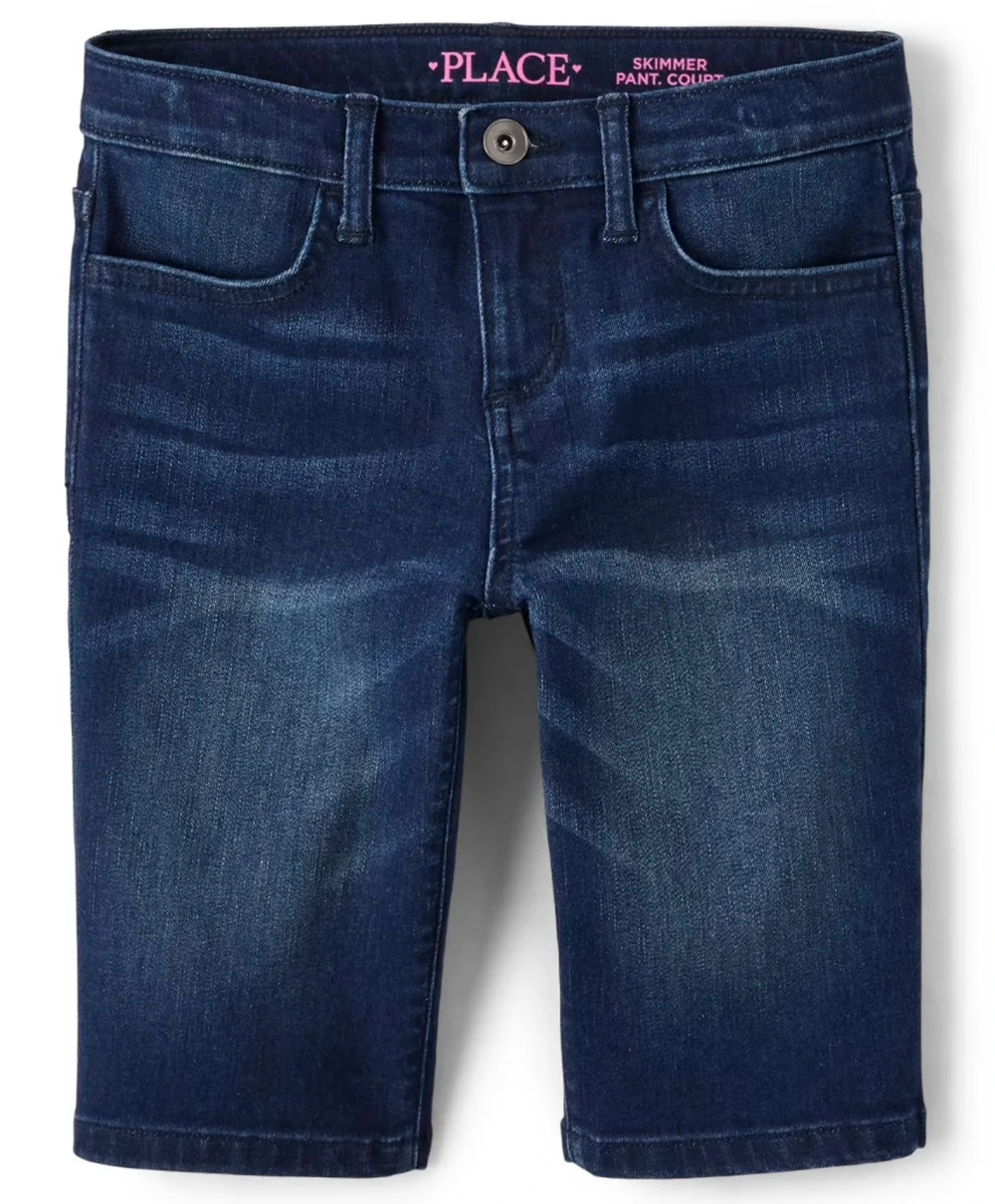 The Children’s Place Girls Denim Skimmer Shorts in Holly Wash, Size 6